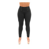 Calça Legging Feminina Poliamida Montaria Con Bolso Zipper 