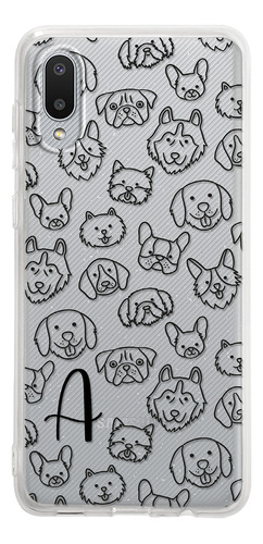 Funda Para Galaxy Perritos Mascota Con Tu Letra Inicial