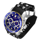 Reloj Invicta 22971 Pro Diver Cuarzo Hombre Color De La Correa Negro Color Del Bisel Azul Color Del Fondo Azul
