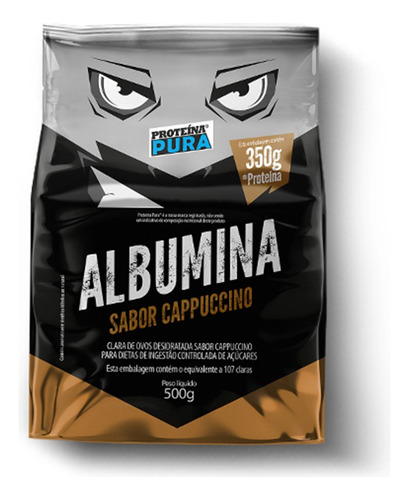 Albumina 500g Proteína Da Clara Do Ovo - Proteína Pura Sabor Cappuccino
