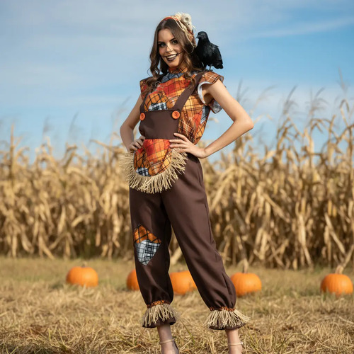 Disfraz Espantapájaros Cosechadora Mujer Harverster Scarecrow Halloween