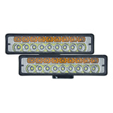 2 Faros Tipo Barra 18 Leds Con Estrobo Bicolor 72w Tunelight