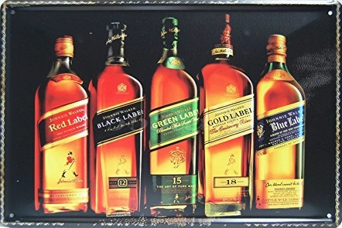 Señales - Johnnie Walker, De Whisky Cartel De Chapa Placa De