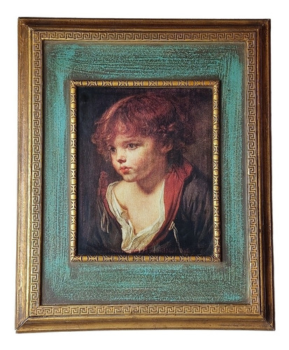 Cuadro Antiguo Replica Niño Pobre Jean-baptiste Greuze