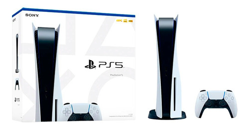 Playstation 5 + 1 Controle 825gb Standard Branco Sony