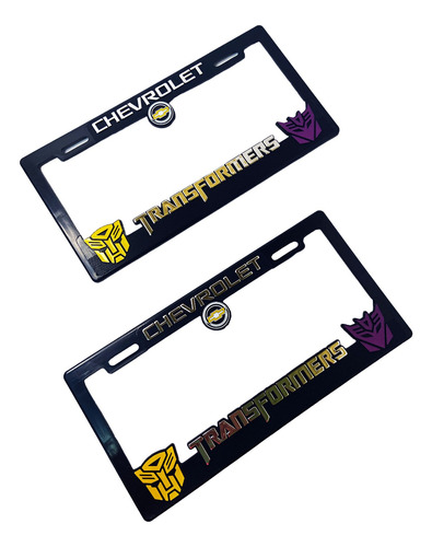 Porta Placas Transformer Chevrolet 2 Pzas  Spark Aveo Onix