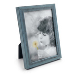 Porta Retrato/marco Vintage Color Azul 5x7 | Ck-519 Color Azul Acero