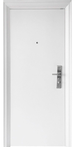 Puerta De Seguridad 9cm Blanca Cerradura Semiautomatica