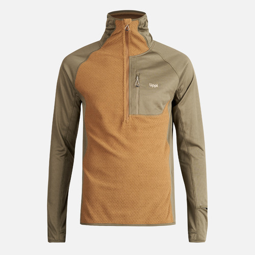 Poleron Hombre Jacaranda Mountain Nanof 14 Zip Mostaza Lippi