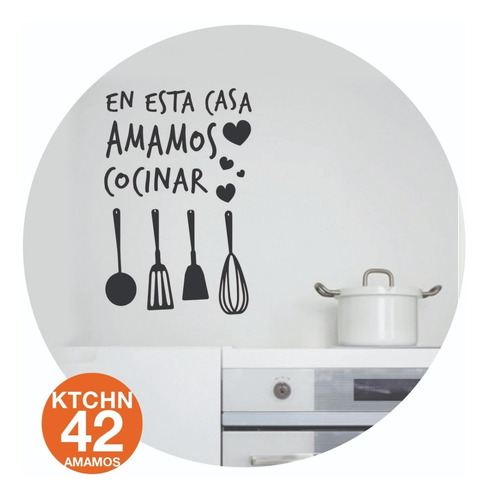 Vinilo Decorativo Frases Cocina En Esta Casa Amamos Cocinar!