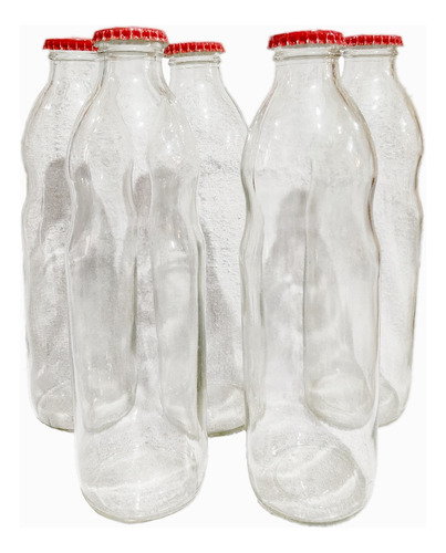 16 Botellas De Vidrio 1 Litro Tapa Presión 