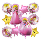 Kit 10 Globo Para Princesa Peach Cumpleaño Decoracion Fiesta