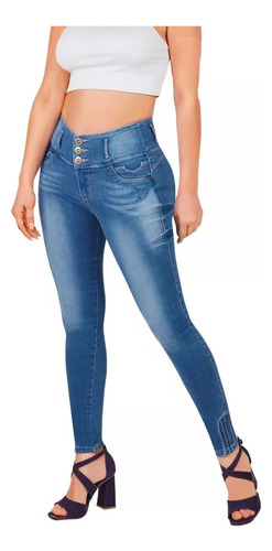 Jeans Tiro Alto Cklass 124-82 Mezclilla Outlet/saldos Mchn