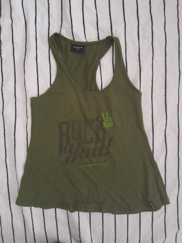 Musculosa Tela Verde Musgo Talle 0 Kevingston Mujer