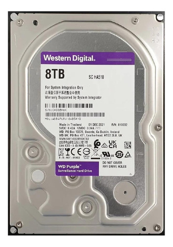 Disco Duro 8tb Western Digital Purple Sata