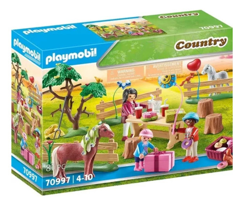 Playmobil Country Fiesta Cumpleaños En Granja De Ponys 70997