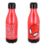 Botella Plastica Spiderman 560ml A Rosca Cresko Ha048 Color Rojo