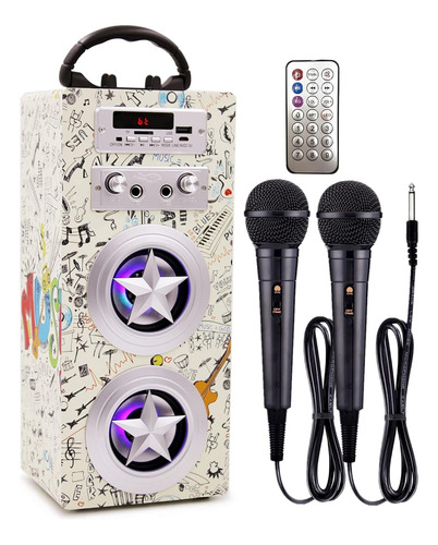 Maquina De Karaoke Bluetooth Kidsonor Para Ninos Con 2 Mi...