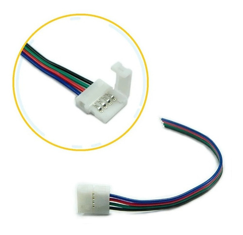 Conector Flexible Rgb Para Tiras Smd 5050 160 Mm X 10 Uni.