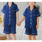Moldes De Pijama Americano Infantil Unissex Curtos De 2 A 14