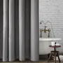 Set Cortina De Baño Jacquard A Cuadros + 12 Ganchos Gris Cuadros | Mismo precio en cuotas