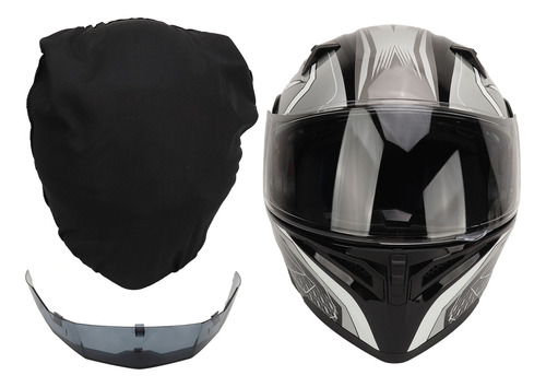 Casco De Seguridad De Motocicleta+spoiler+gafas Protectoras