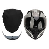 Casco De Seguridad De Motocicleta+spoiler+gafas Protectoras