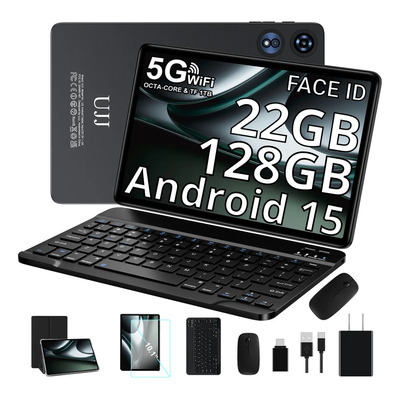 2026 Tablet 10.1'' Android 15 con Gemini Ai 22gb Ram Y 128gb Rom Tf1tb Economicas 2.4g 5g Wifi Octa-core 2.0 Ghz Fhd Widevine L1 8000mah Bt5.0 Con Funda Mouse Teclado Camara Dual Face Id | Envío gratis