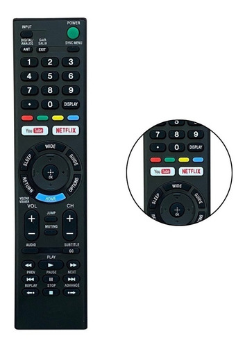 Controle Remoto Universal Compatível Com Sony Smart Tv