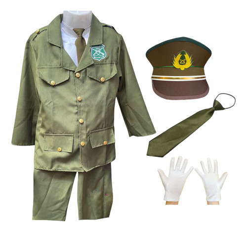 Disfraz De Carabinero Traje Uniforme Carabineros Para Niños