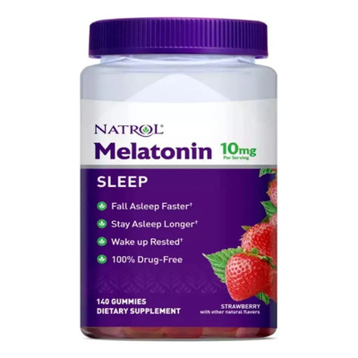 Melatonina Natrol 10mg Descanso 140 Gomitas Americano Sabor Fresa | MercadoLibre