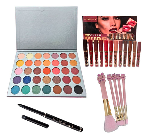 Set Regalo Paletacompleta+caja Labiales+deli+brocha