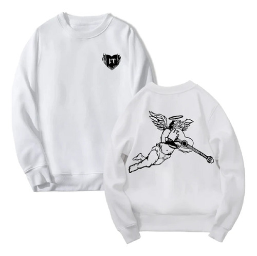 Sudadera Blanca Corridos Tumbados Angel Ct