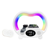 Reloj Rgb Luz Con Altavoz Base De Carga Para Teléfono Móvil