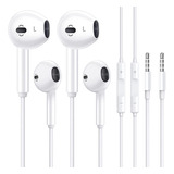 Paquete De 2 Auriculares Apple Con Cable Con Cable De 0.