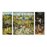 Cuadro Canvas Jardin De Las Delicias Bosch Triptico 80x140