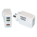 Fuente Cargador 220v Carga Rapida 3 X Usb 3.6a Qc3.0 Ns Htec