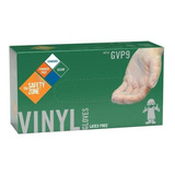 Guantes Descartables Safety Zone Gvp9-1 Color Transparente Talle S De Vinilo En Pack De 10 X 100 Unidades