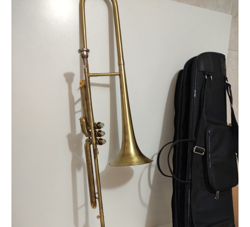 Trombone Sib Weril Brasil Longo Novíssimo Dourado Original  