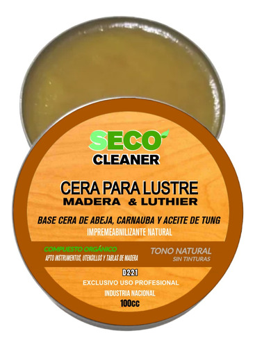 Cera Lustre 100cc Madera Luthier Carnaúba Abeja Tung