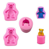 Molde - 3 Uds 3d Lindo Oso Molde De Silicona Para Fondant Mo