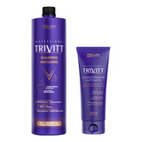 Shampoo Matizante 1 L + Condicionador  Trivitt Professional 