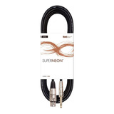 Cable Xlr-plug 3m X 6 Mm Ø Canon-plug Kwc 700 Super Neon