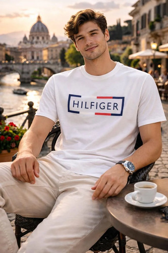 Playera Tommy Hilfiger Blanco Mod. 78jb763-100