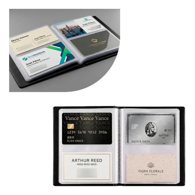 Tarjetero Para Tarjetas De Presentación Organizador De Oficina Porta Tarjetas Profesional Compacto Resistente Fácil Acceso Ideal Para Negocios 200 Espacios Negro Slim Company | MercadoLibre