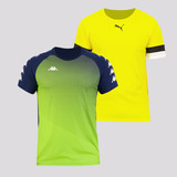 Kit Camisas Puma E Kappa Amarela E Marinho