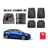 Tapetes Premium Black Carbon 3d Tesla Model Y 2019 A 2022