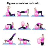 Bola Suíça 55cm Yoga Pilates Ginástica Exercício Treinamento Cor Bola Rosa Inflável Para Exercícios 55 Cm