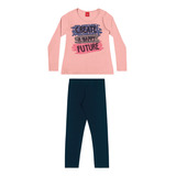 Conjunto Infantil Menina Inverno Rosa Future - Elian