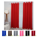 Cortina Oxford Para Sala E Quarto Diversas Cores 3,00x1,70 M Cor Vermelho